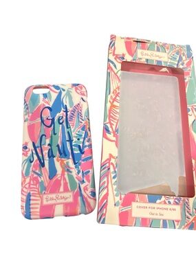 Lilly Pulitzer Pink and  Blue Printed iPhone 6/6S Case new Out to Sea print